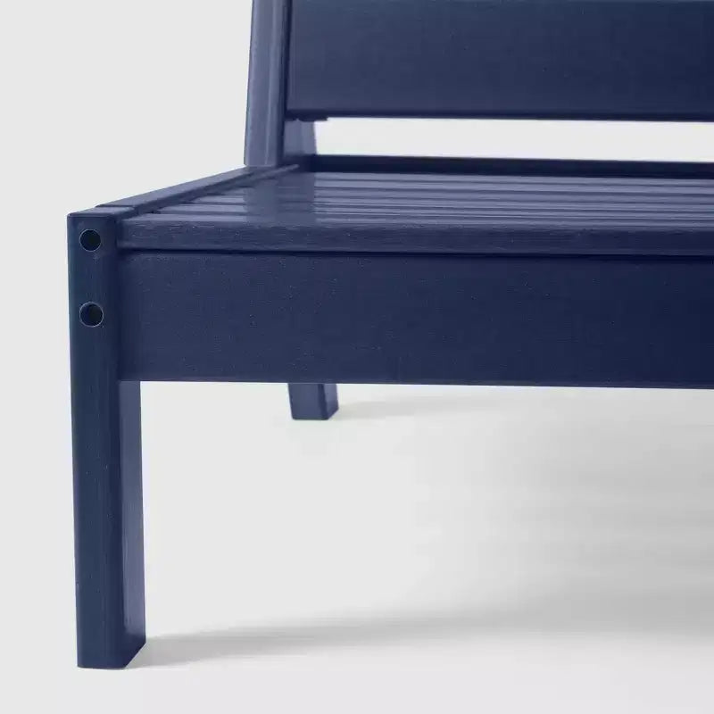 Chaise modulaire sans accoudoirs Westintrends Avalon en PEHD pour terrasse extérieure avec assise profonde