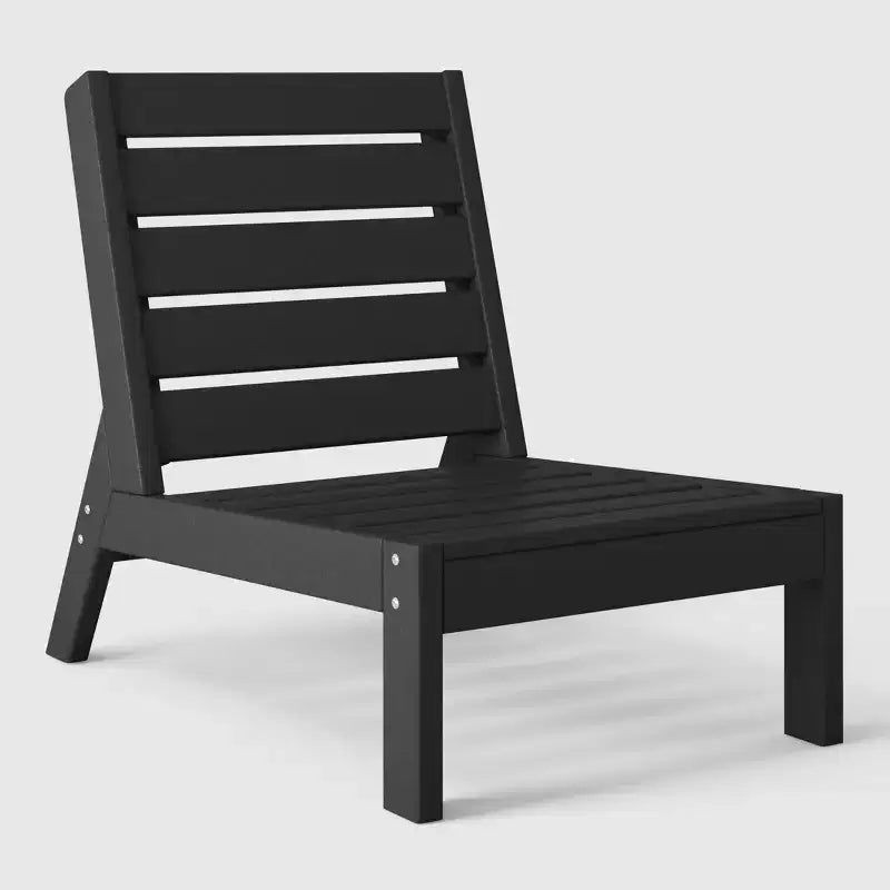 Chaise modulaire sans accoudoirs Westintrends Avalon en PEHD pour terrasse extérieure avec assise profonde