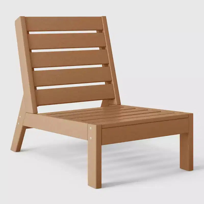 Chaise modulaire sans accoudoirs Westintrends Avalon en PEHD pour terrasse extérieure avec assise profonde