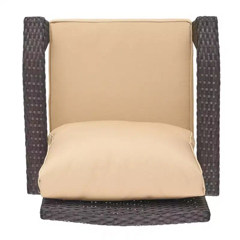 Fauteuils de jardin en osier avec coussin GDFStudio Hilary (Lot de 2)