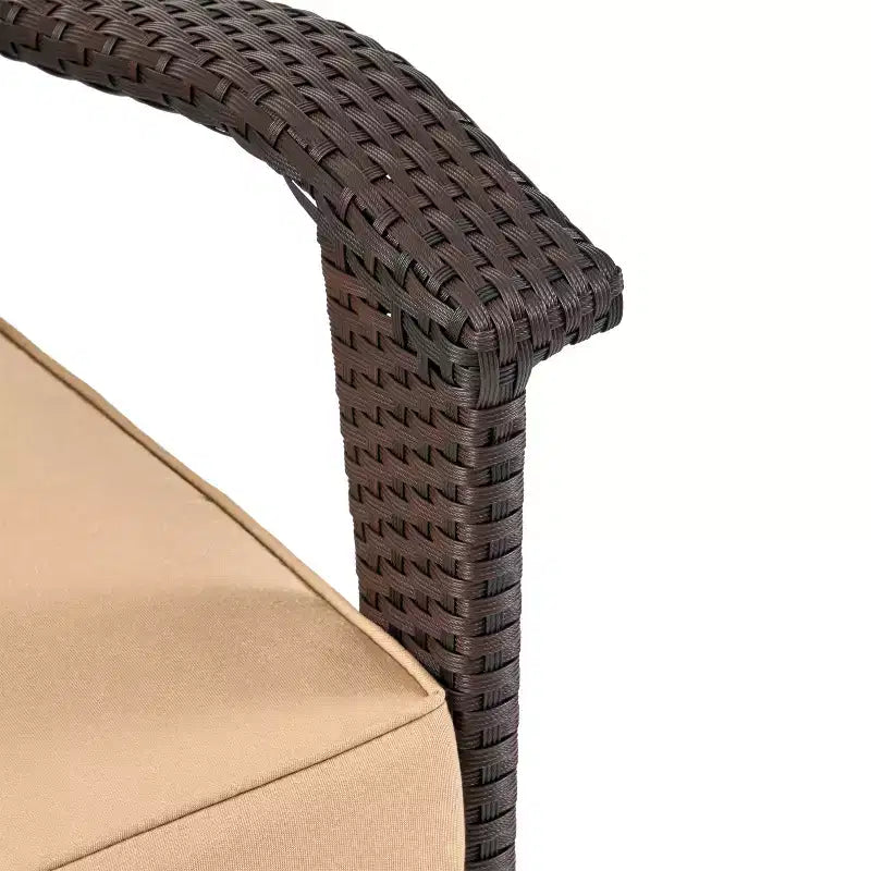 Fauteuils de jardin en osier avec coussin GDFStudio Hilary (Lot de 2)