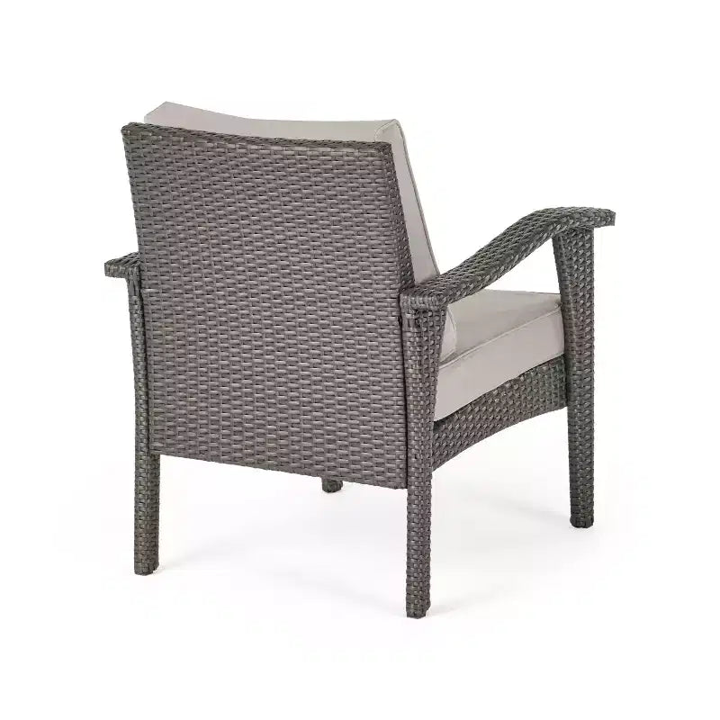 Fauteuils de jardin en osier avec coussin GDFStudio Hilary (Lot de 2)