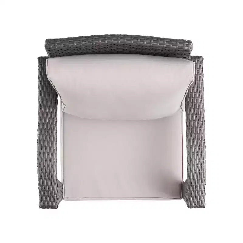 Fauteuils de jardin en osier avec coussin GDFStudio Hilary (Lot de 2)