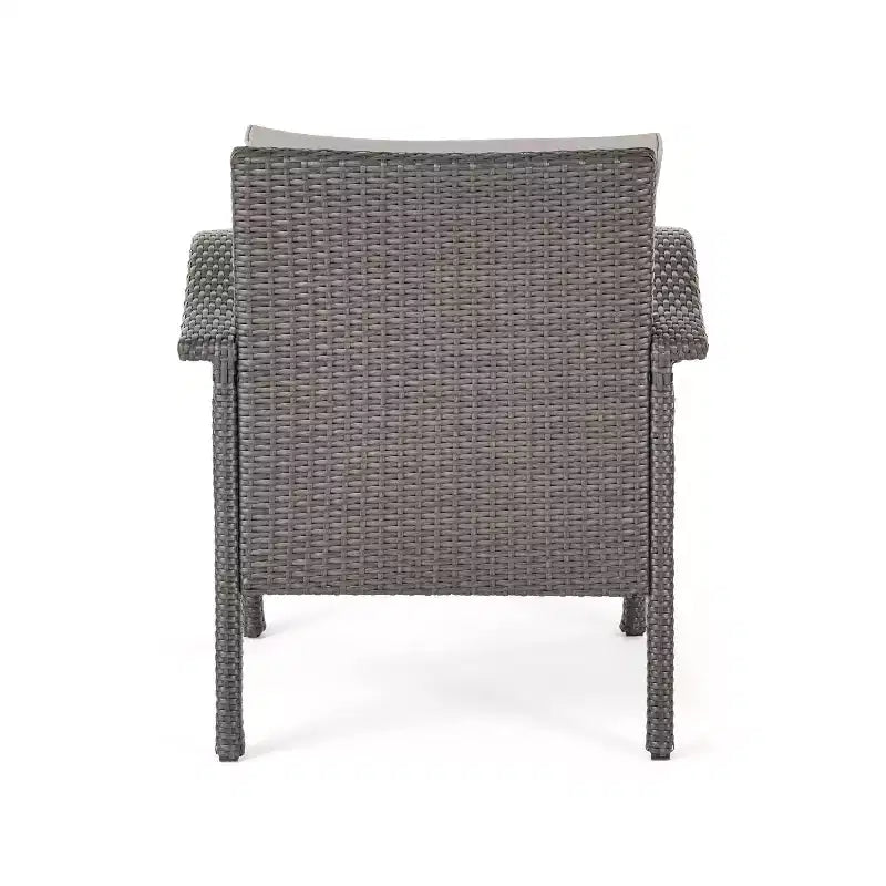 Fauteuils de jardin en osier avec coussin GDFStudio Hilary (Lot de 2)