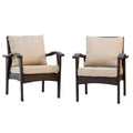 Fauteuils de jardin en osier avec coussin GDFStudio Hilary (Lot de 2)