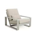 Christopher Knight Home Adrian Outdoor Aluminum Club Chair with Lumbar Pillow, Beige/Silver