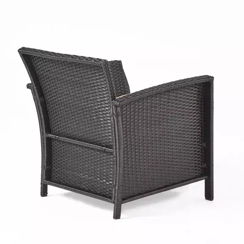GDFStudio Fauteuils de jardin en osier Raina avec coussin (Lot de 2)