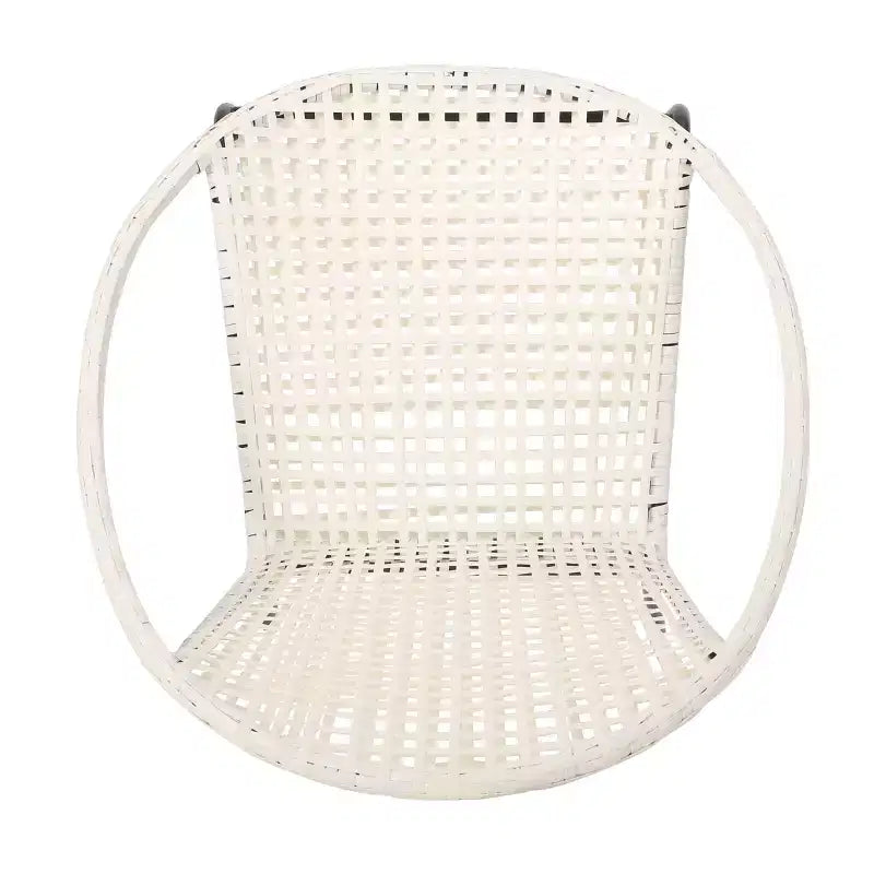 Chaises club GDFStudio Belvidere modernes en osier et fer forgé pour l'extérieur (ensemble de 2)