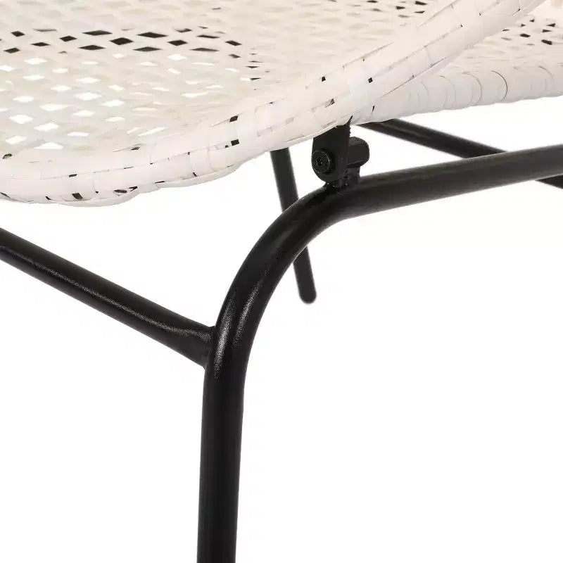 Chaises club GDFStudio Belvidere modernes en osier et fer forgé pour l'extérieur (ensemble de 2)