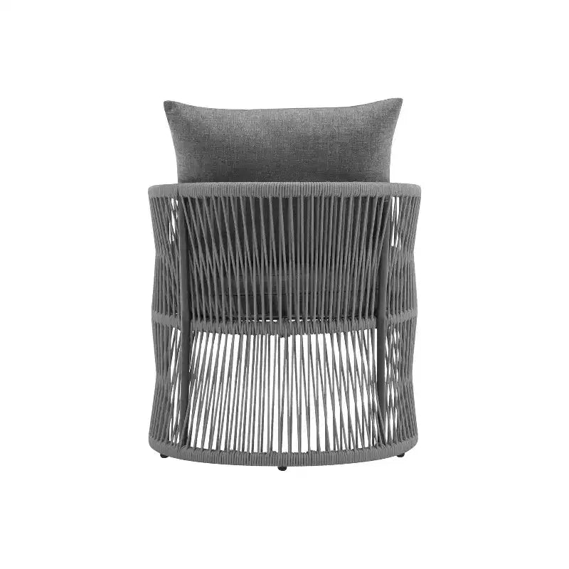 Christopher Knight Home Cassie Fauteuil de club extérieur en aluminium avec accents de corde (lot de 2)