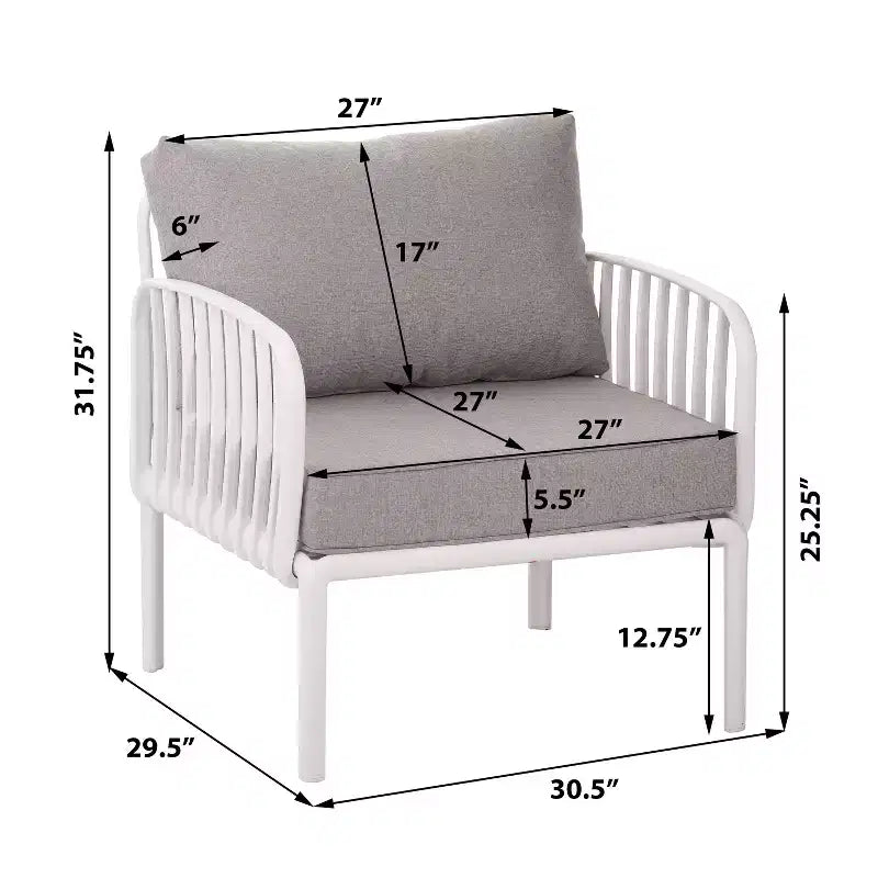 Fauteuil de jardin club rembourré en polypropylène Christopher Knight Home Hester