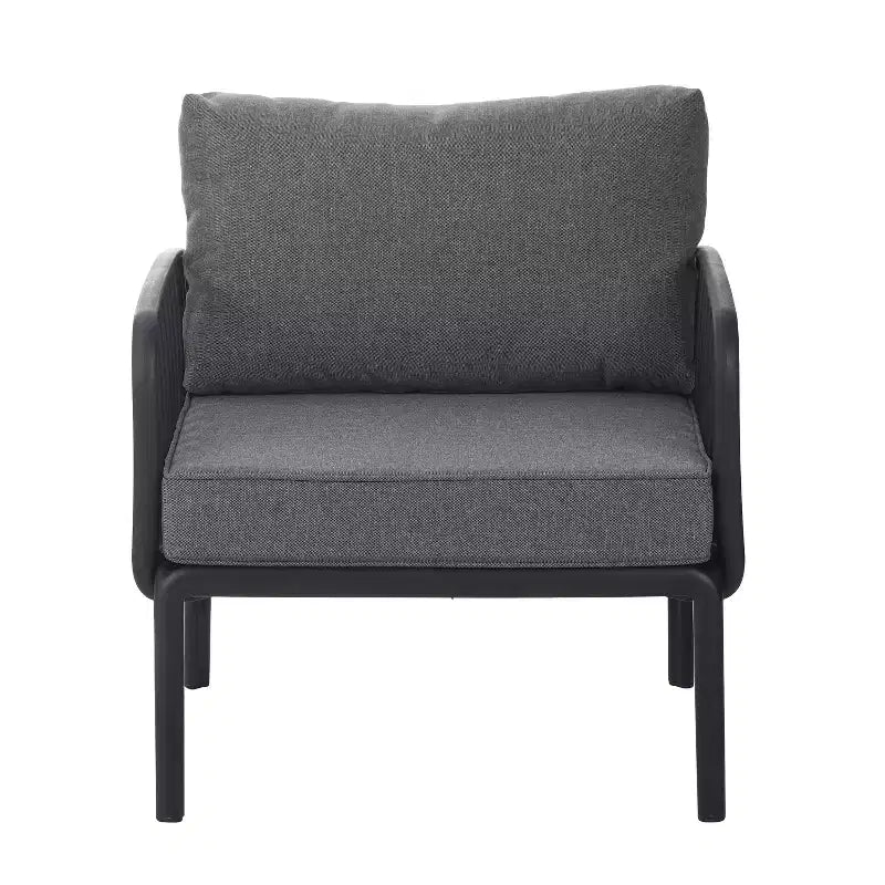 Fauteuil de jardin club en polypropylène rembourré Hester de Christopher Knight Home (Lot de 2)