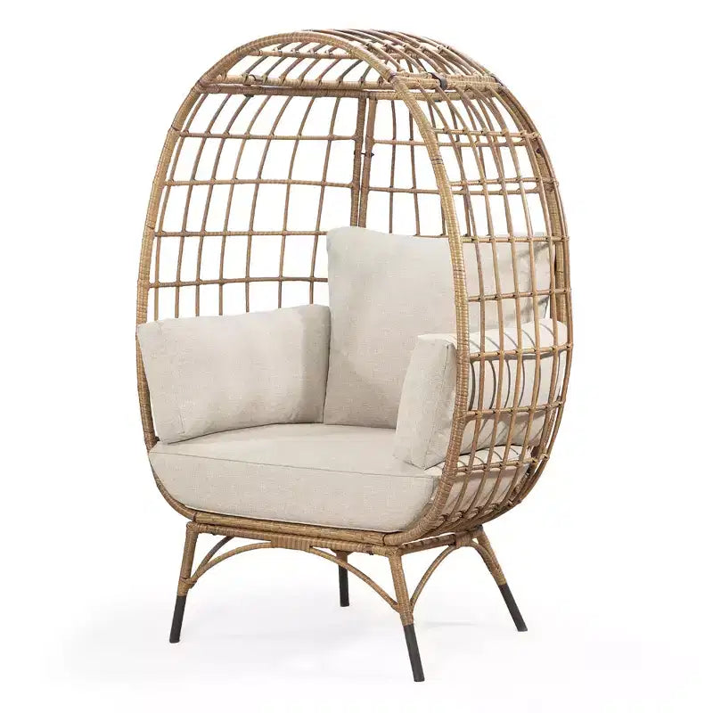Chaise de patio œuf UPTIOT avec coussins
