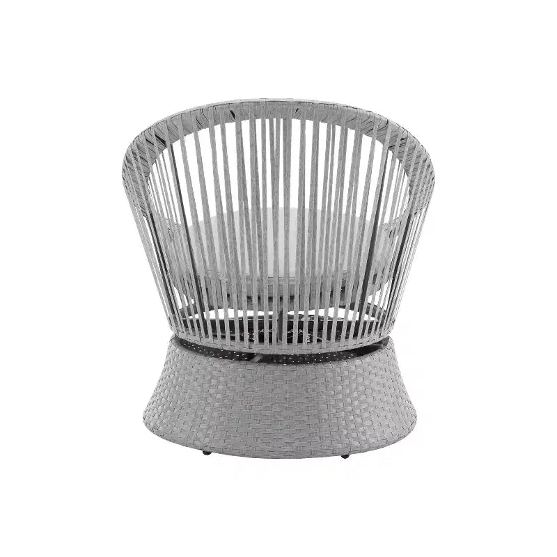 Christopher Knight Home Acheson Chaise d'appoint moderne rembourrée en rotin et fer pour l'extérieur (lot de 2)