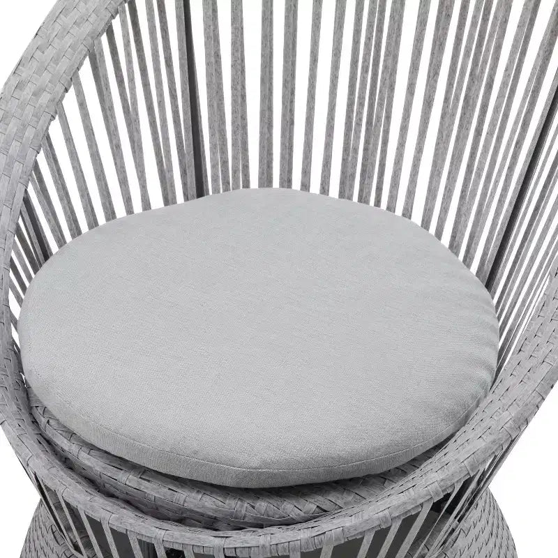 Christopher Knight Home Acheson Chaise d'appoint moderne rembourrée en rotin et fer pour l'extérieur (lot de 2)