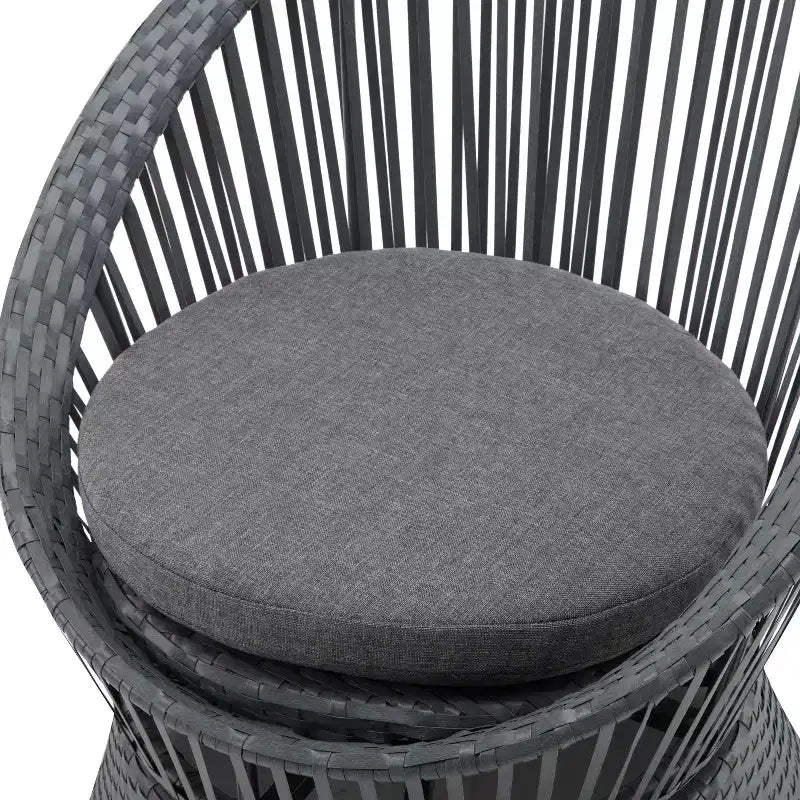 Christopher Knight Home Acheson Chaise d'appoint moderne rembourrée en rotin et fer pour l'extérieur (lot de 2)