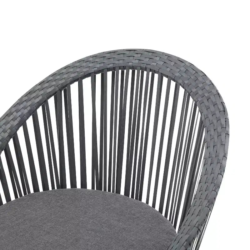 Christopher Knight Home Acheson Chaise d'appoint moderne rembourrée en rotin et fer pour l'extérieur (lot de 2)