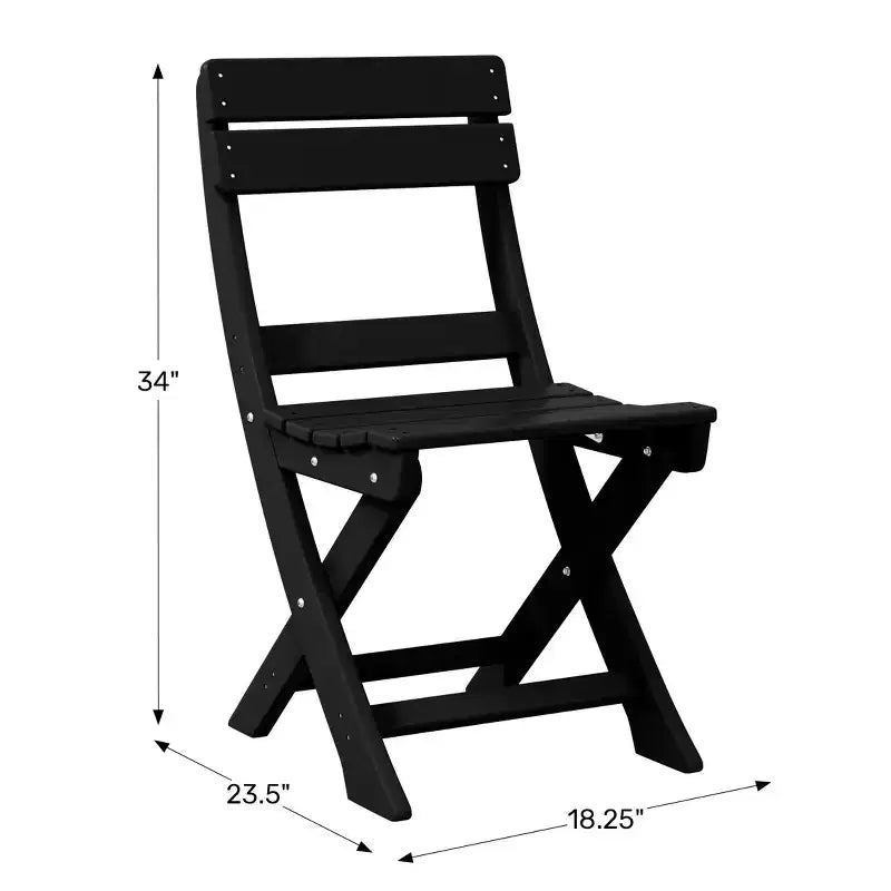 Chaise de salle à manger pliante moderne d'extérieur WestinTrends Malibu en PEHD