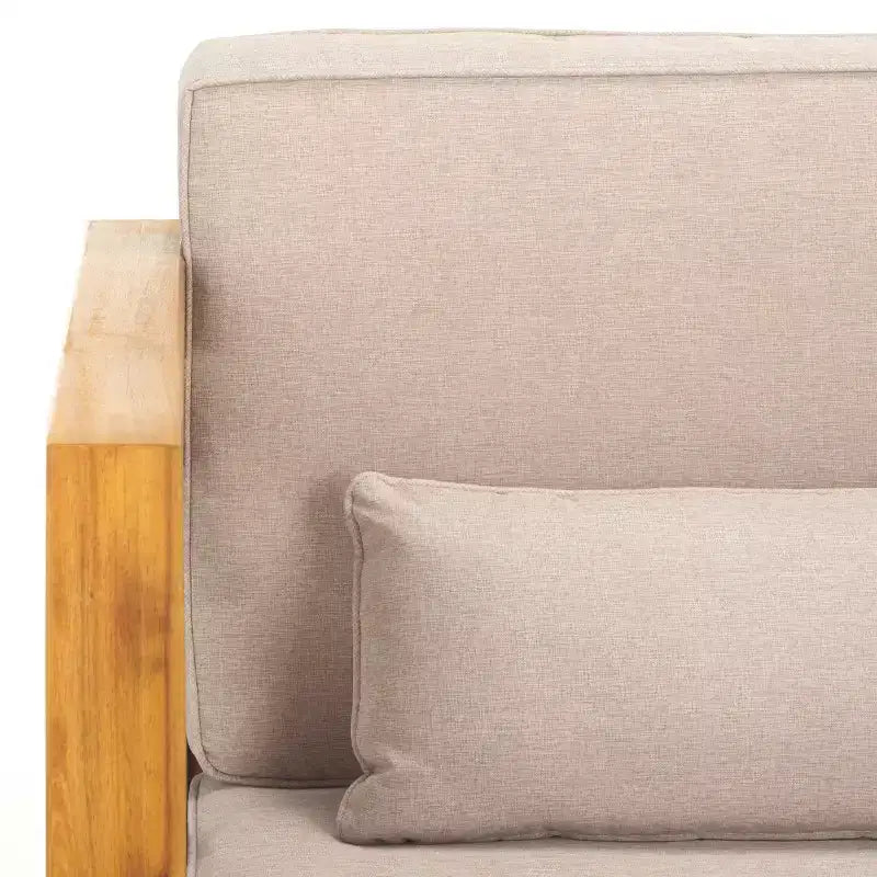 Chaise Crewe avec coussins intérieur/extérieur - PAT7323 - Naturel/Gris clair - Safavieh