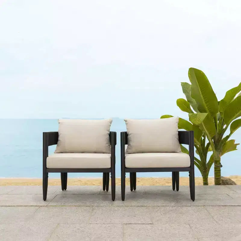 Chaise de patio Viola Intérieur/Extérieur (Lot de 2) - PAT7750 - Safavieh