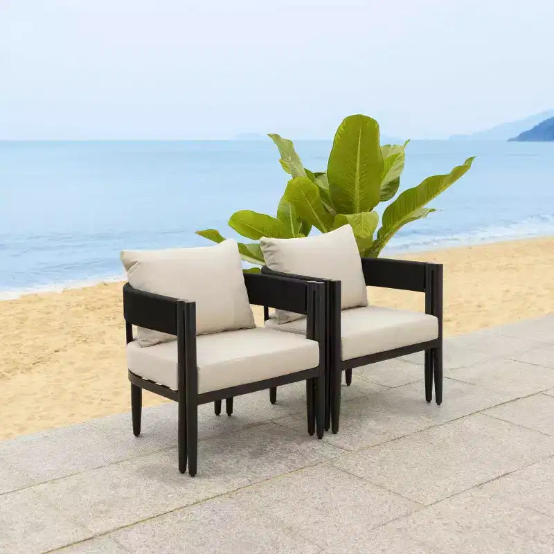 Chaise de patio Viola Intérieur/Extérieur (Lot de 2) - PAT7750 - Safavieh