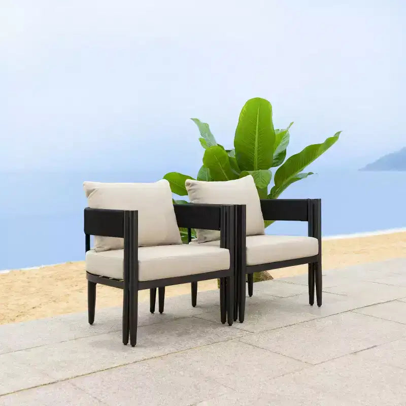 Chaise de patio Viola Intérieur/Extérieur (Lot de 2) - PAT7750 - Safavieh