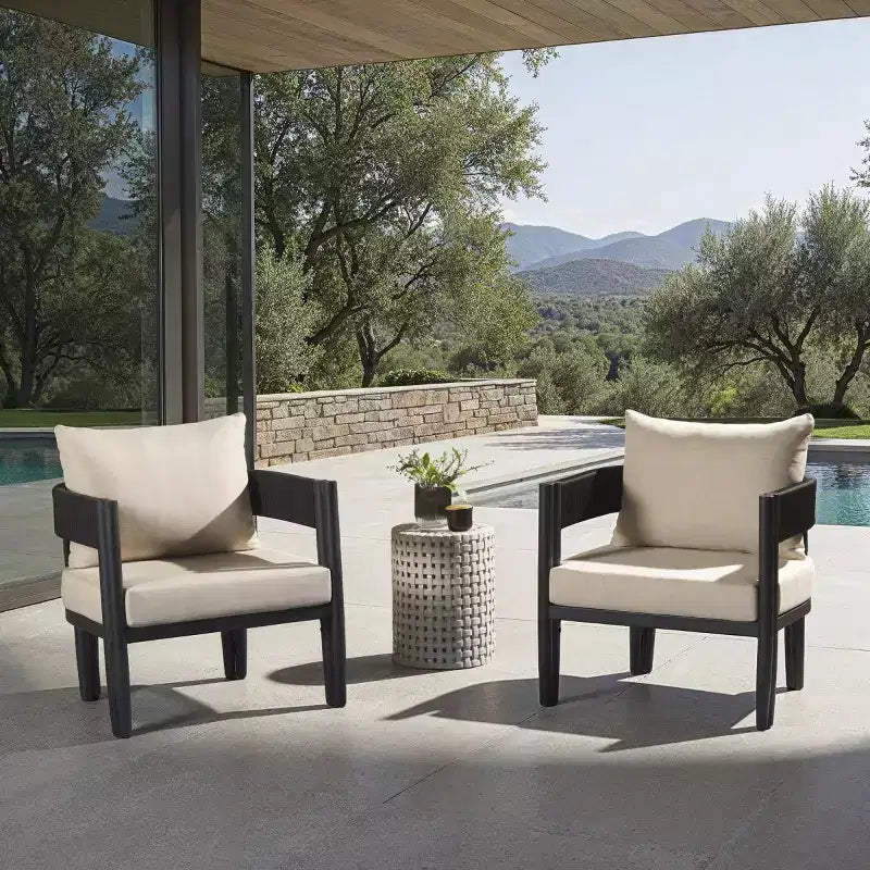 Chaise de patio Viola Intérieur/Extérieur (Lot de 2) - PAT7750 - Safavieh