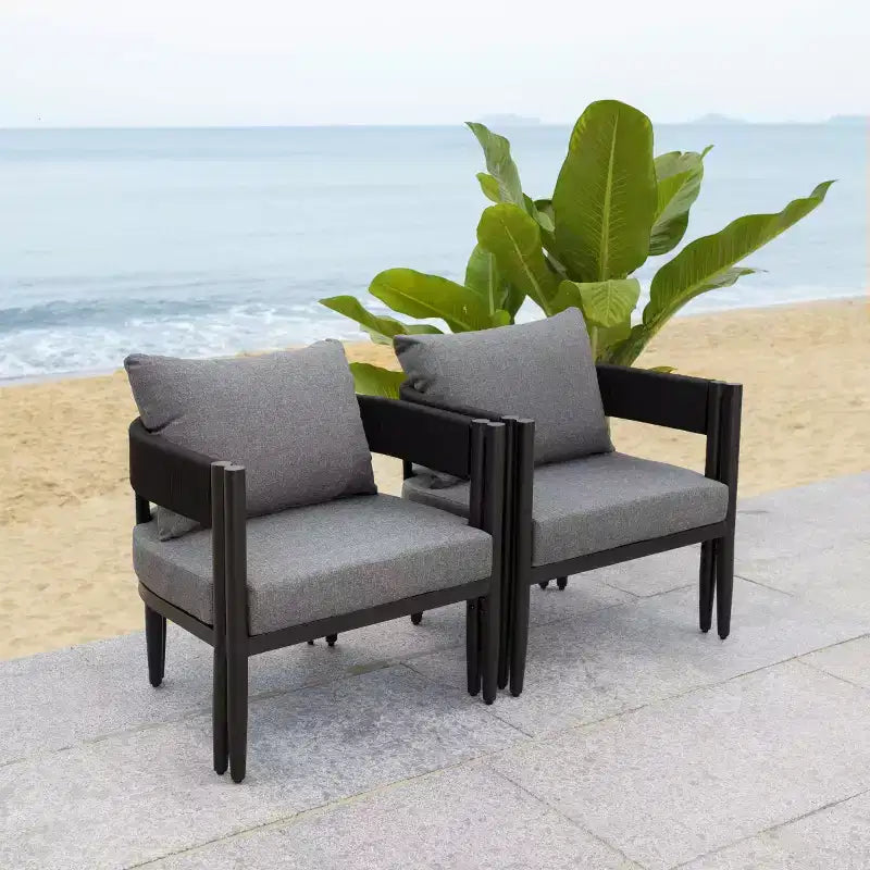Chaise de patio Viola Intérieur/Extérieur (Lot de 2) - PAT7750 - Safavieh