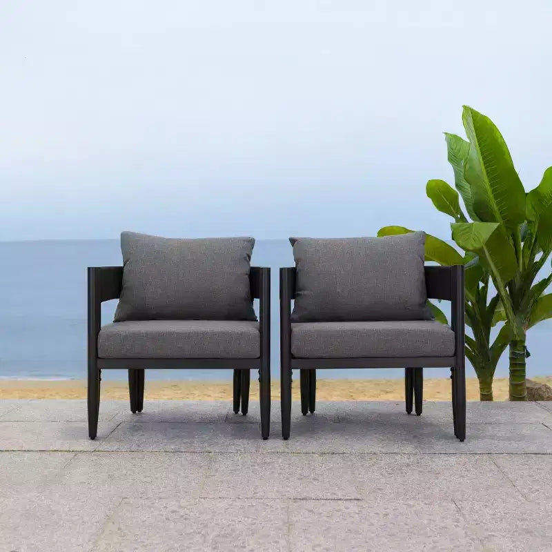Chaise de patio Viola Intérieur/Extérieur (Lot de 2) - PAT7750 - Safavieh