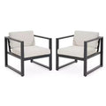 Christopher Knight Home Navan Outdoor Aluminum Club Chair with Cushions
