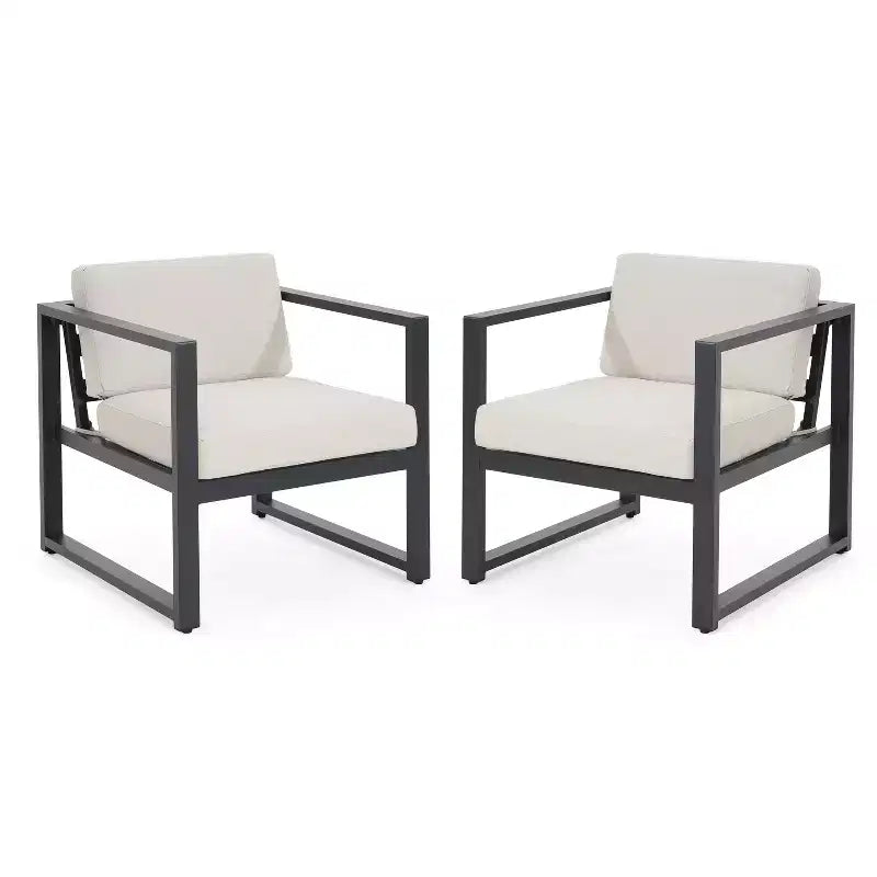 Christopher Knight Home Navan Outdoor Aluminum Club Chair with Cushions