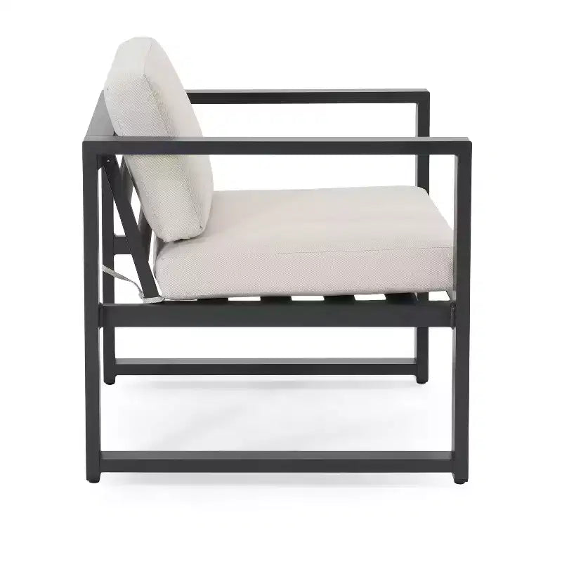 Fauteuil de jardin en aluminium avec coussins Navan Christopher Knight Home