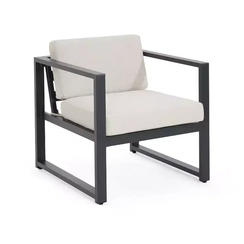 Fauteuil de jardin en aluminium avec coussins Navan Christopher Knight Home