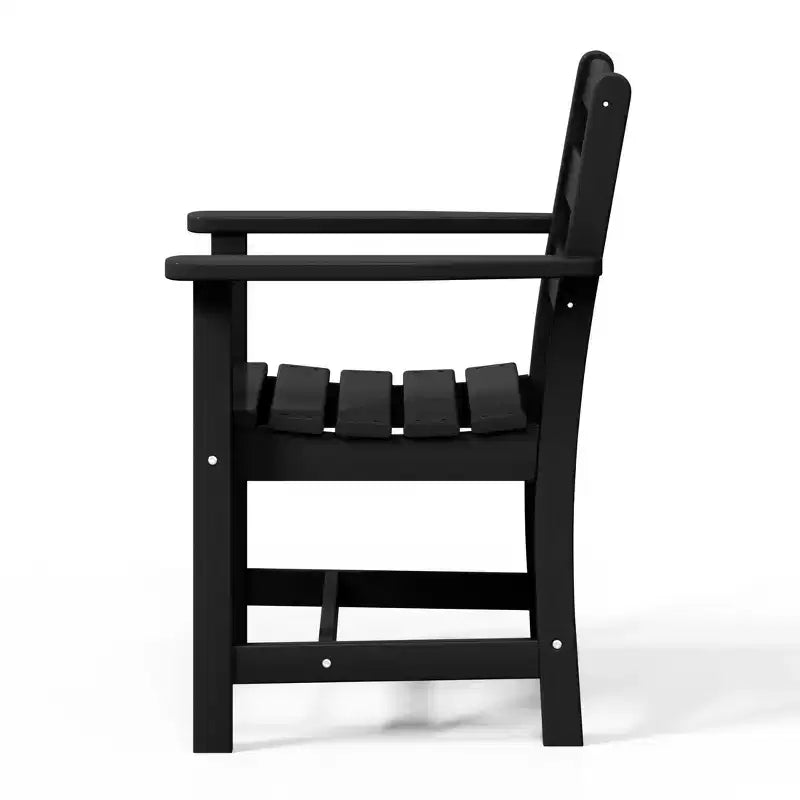 Chaise de salle à manger classique avec accoudoirs WestinTrends Ashore Outdoor en PEHD, blanc