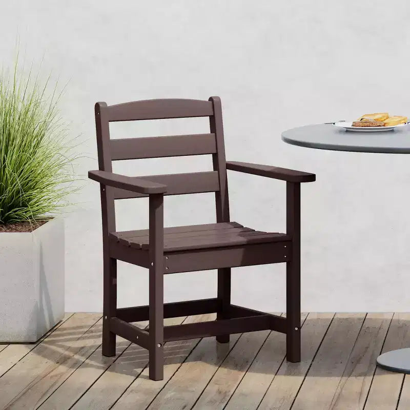 Chaise de salle à manger classique avec accoudoirs WestinTrends Ashore Outdoor en PEHD, blanc