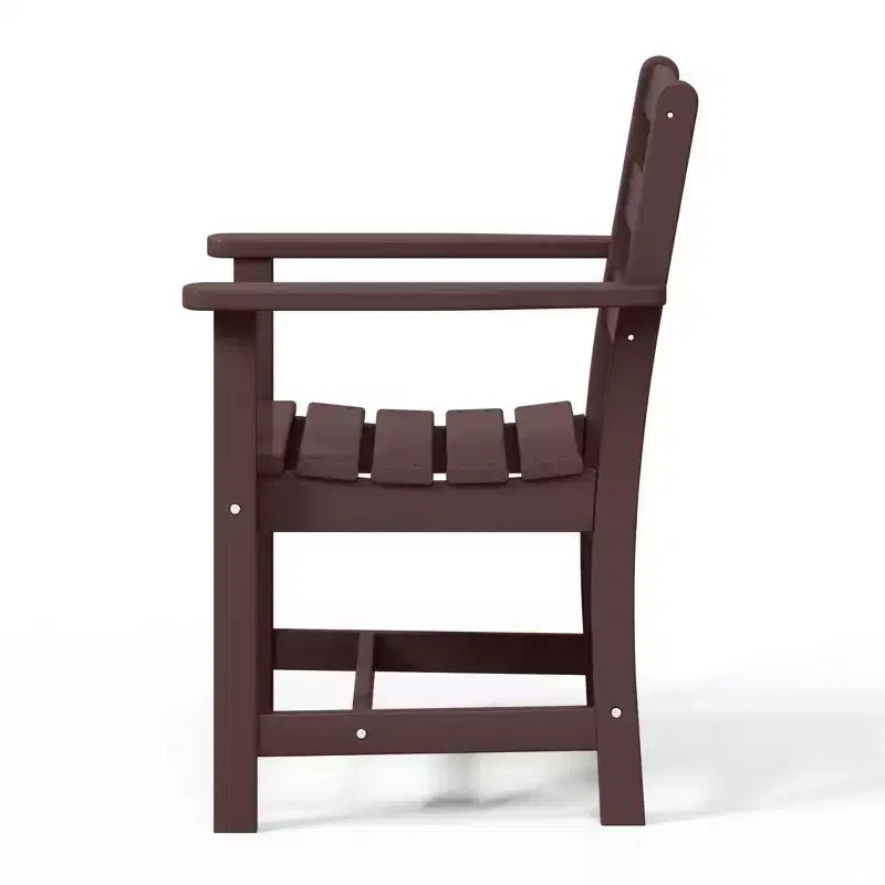 Chaise de salle à manger classique avec accoudoirs WestinTrends Ashore Outdoor en PEHD, blanc