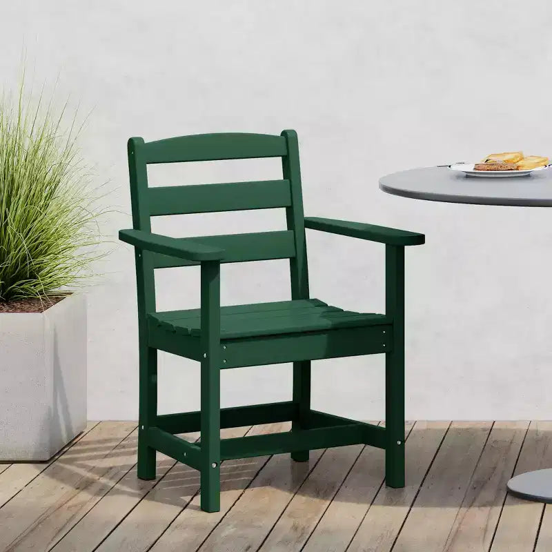 Chaise de salle à manger classique avec accoudoirs WestinTrends Ashore Outdoor en PEHD, blanc