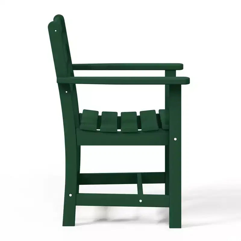 Chaise de salle à manger classique avec accoudoirs WestinTrends Ashore Outdoor en PEHD, blanc