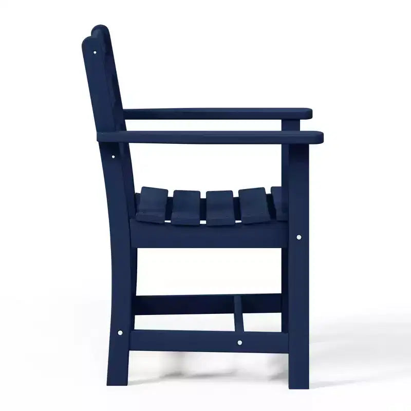 Chaise de salle à manger classique avec accoudoirs WestinTrends Ashore Outdoor en PEHD, blanc