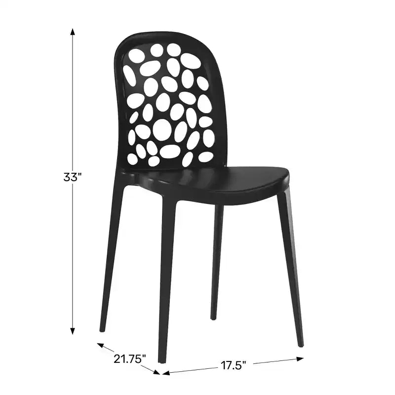 Chaises de salle à manger d'extérieur modernes empilables WestinTrends Playa (lot de 2)