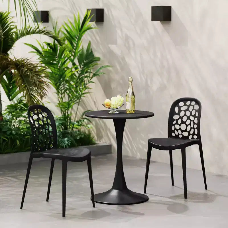 Chaises de salle à manger d'extérieur modernes empilables WestinTrends Playa (lot de 2)