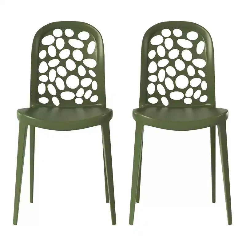 Chaises de salle à manger d'extérieur modernes empilables WestinTrends Playa (lot de 2)