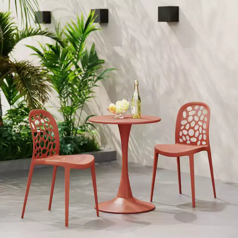 Chaises de salle à manger d'extérieur modernes empilables WestinTrends Playa (lot de 2)