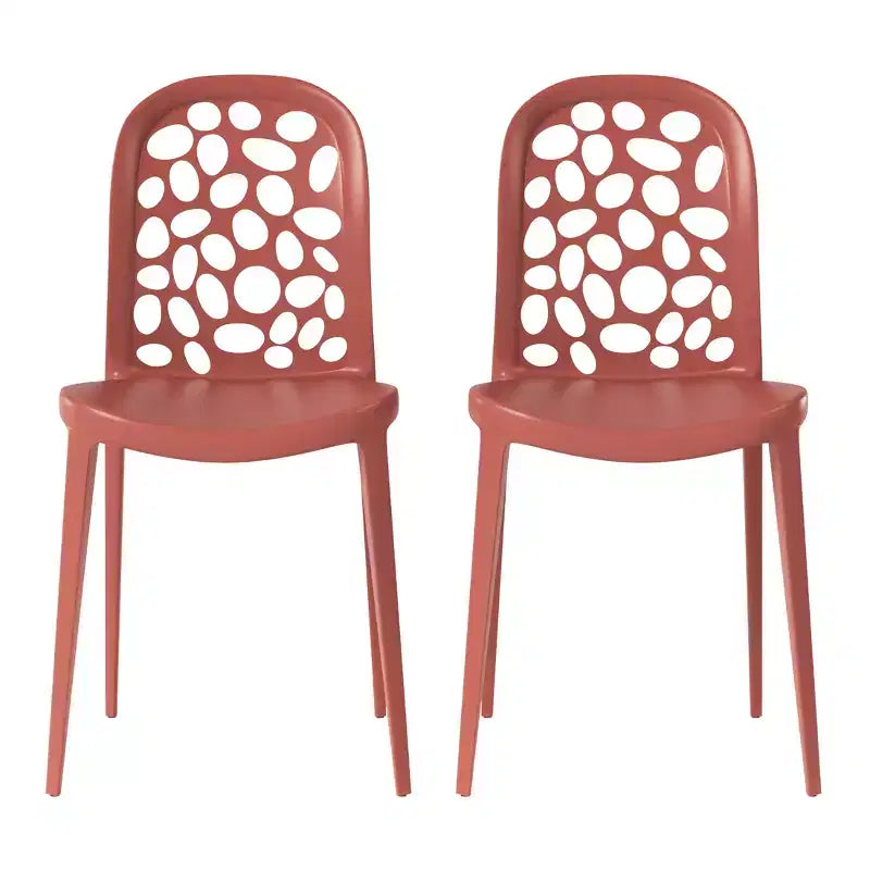 Chaises de salle à manger d'extérieur modernes empilables WestinTrends Playa (lot de 2)
