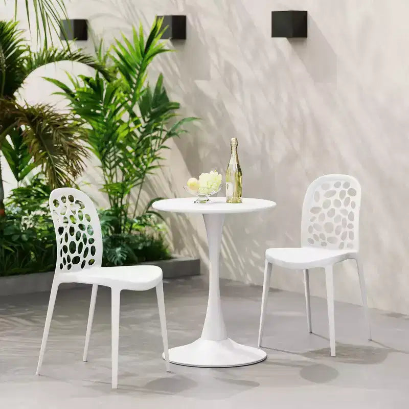 Chaises de salle à manger d'extérieur modernes empilables WestinTrends Playa (lot de 2)