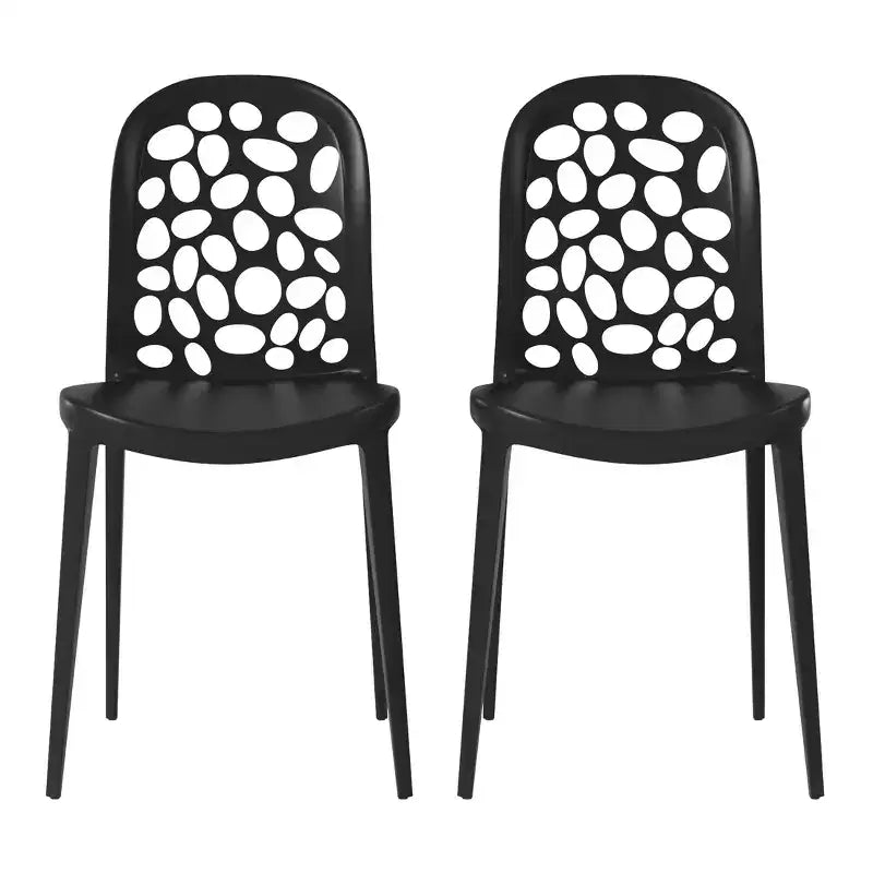Chaises de salle à manger d'extérieur modernes empilables WestinTrends Playa (lot de 2)