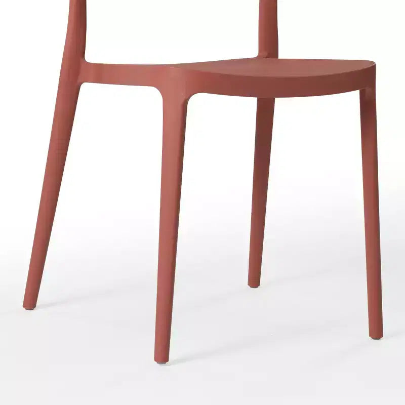 WestinTrends Playa Chaises de salle à manger modernes empilables en plastique pour l'extérieur (lot de 4), rouges
