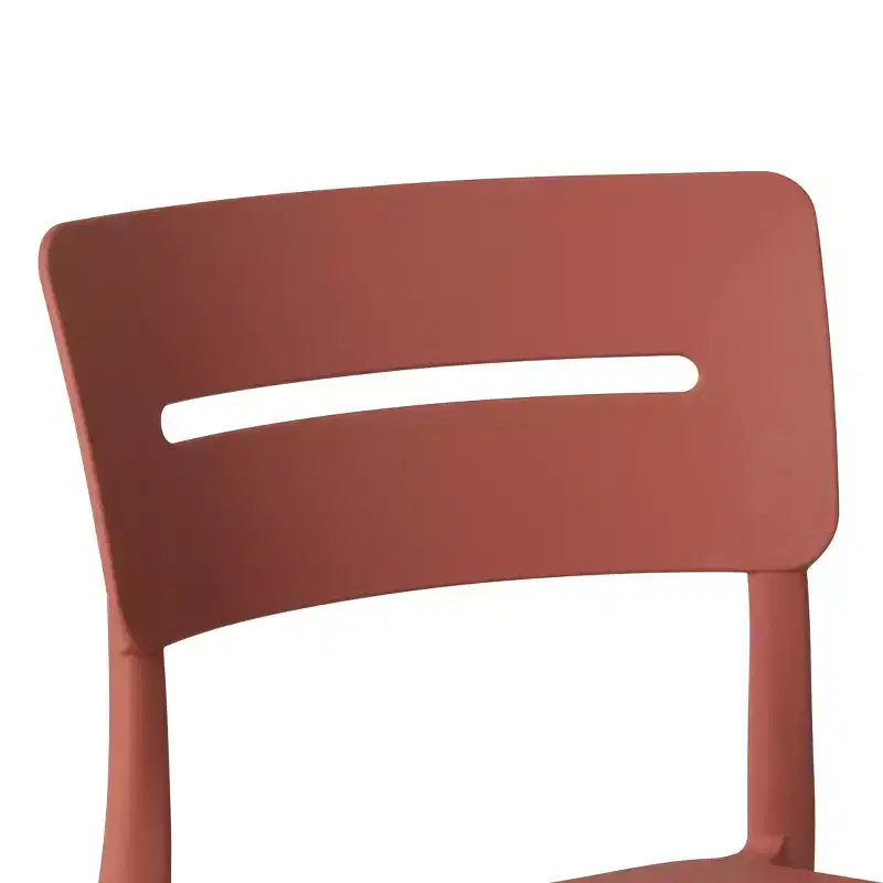 WestinTrends Playa Chaises de salle à manger modernes empilables en plastique pour l'extérieur (lot de 4), rouges