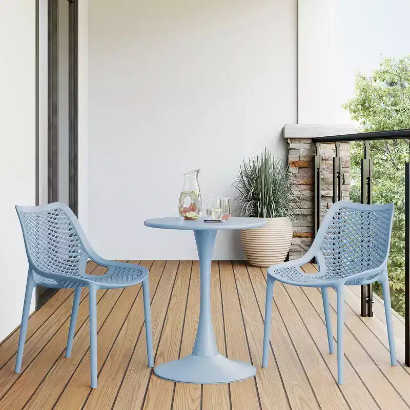 WestinTrends Chaises de salle à manger modernes empilables en plastique Playa (Lot de 2)