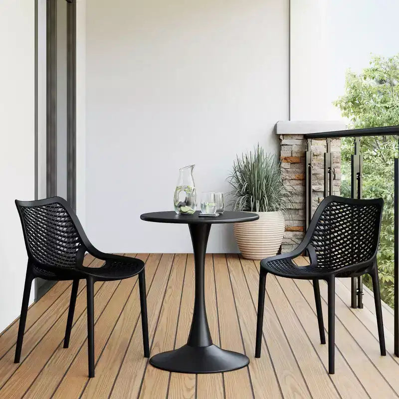 WestinTrends Chaises de salle à manger modernes empilables en plastique Playa (Lot de 2)